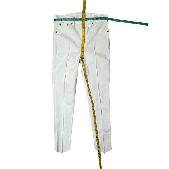 NWT Rag & Bone High Rise Ankle Skinny Jeans In White Manson Size 28 - Picture 9 of 10